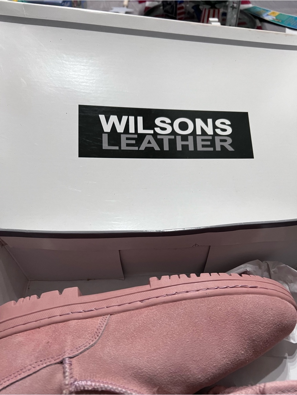 Wilsons Leather Pink Leather Upper Faux Fur Lined Winter Boots Size 9 New In Box